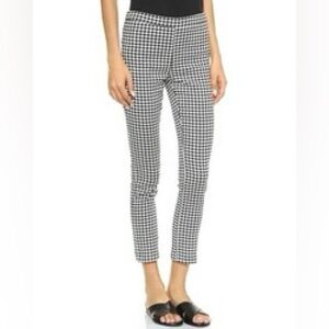 Free People Black and White Checkered Cropped Pants